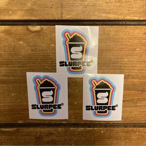 Slurpee Stickers Retro Blue Pink Green Lot of 3 7-eleven